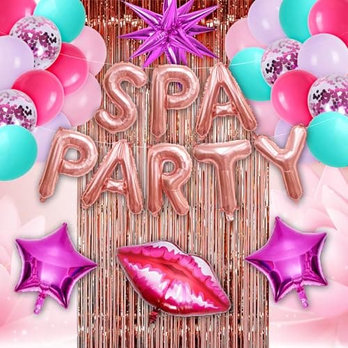Spa Party Balloons and Decorations for Girls' Sleepovers