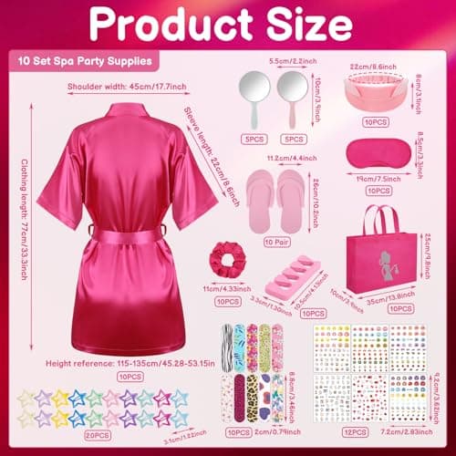 Spa Party Favors for Girls - Set of 122 Pieces