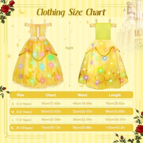 Meland Princess Dress-Up Clothes for Girls 3-10 Years Old