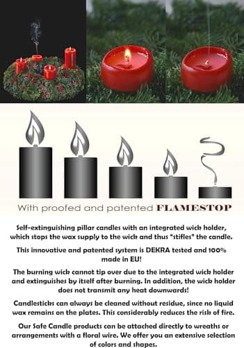 Hyoola Ivory Unscented Pillar Candles - 12 Pack EuropeanMade