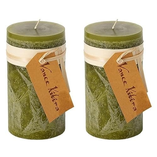 Sullivans Vance Kitira 6-Inch Off-White Unscented Pillar Candles Set of 2