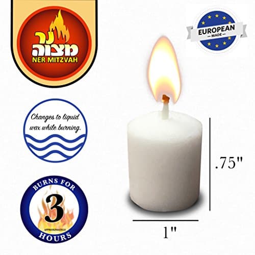 Ner Mitzvah 3-Hour Neironim Shabbat Candles - 72 Count