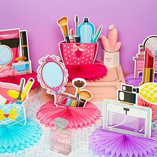 10 Piece Spa Honeycomb Centerpieces for Makeup Party Supplies