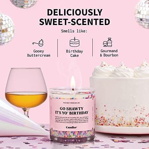 Birthday Cake Soy Candle - Relaxation Gift, 60-Hour Burn