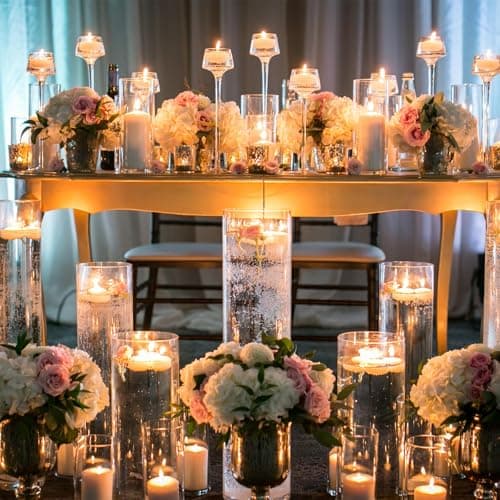 Elegant 3-Tier Ivory Pillar Candles with Bamboo Covers for Table Centerpieces
