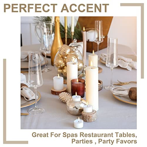 Amyhill Set of 30 White Unscented Pillar Candles for Home and Decor