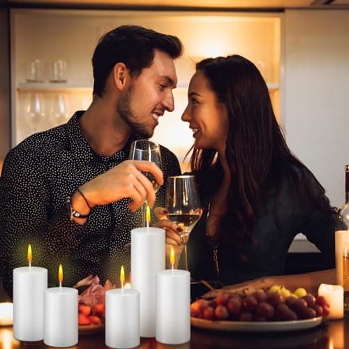 MTLEE 36 Pcs Unscented Pillar Candle Set - 38 Hour Burn Time, Dripless and Clean Burning for Weddings, Spas, and Emergencies (White, 3 Sizes)