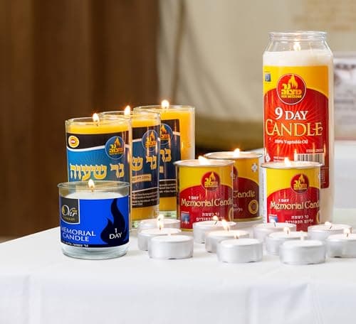 OHR Yahrzeit Memorial Candle - 24 Hour Glass Tumbler Pack
