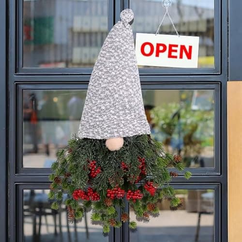 2Pcs Red Bow Christmas Teardrop Swag Garland, DIY Holiday Wall Decor