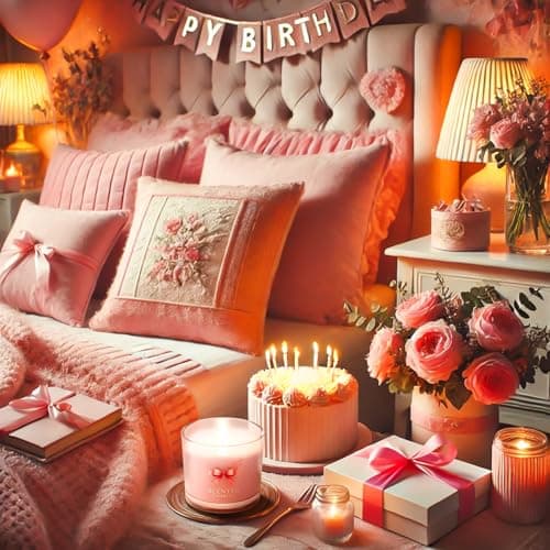 Stress Relief Scented Candle Gift Set, Pink + Purple + White