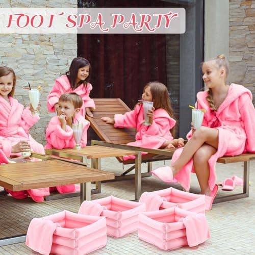 Light Pink 12PC Girls Foot Spa Kit & Towels for Spa Party Sleepovers