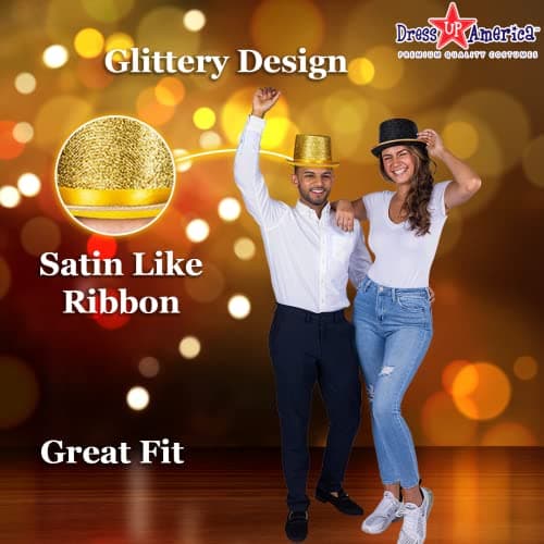 Adult Shiny Tuxedo Hats - Dress Up as a Magician for Men and Women