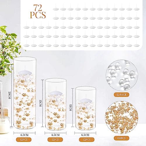 Shihanee 36 Set Glass Cylinder Vase for Centerpiece, Wedding Proposal
