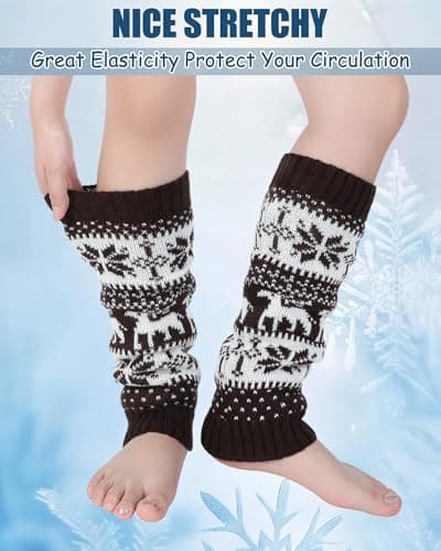 Winter Fleece Lined Leg Warmer for Women - Vintage Long Socks