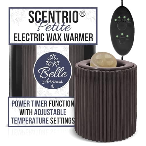 ScenTrio Ceramic Wax Warmer - Personalized Timer, Temperature Control - Home, Office - Taupe