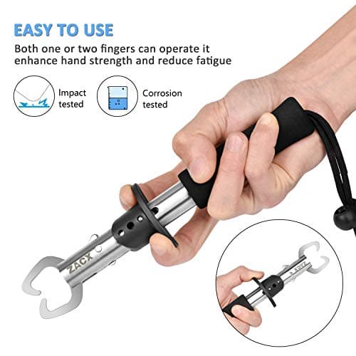 ZACX Fish Lip Gripper Pliers - Multi-Function Hook & Split Ring Tool for Fly & Ice Fishing - Gift for Men (Package B)