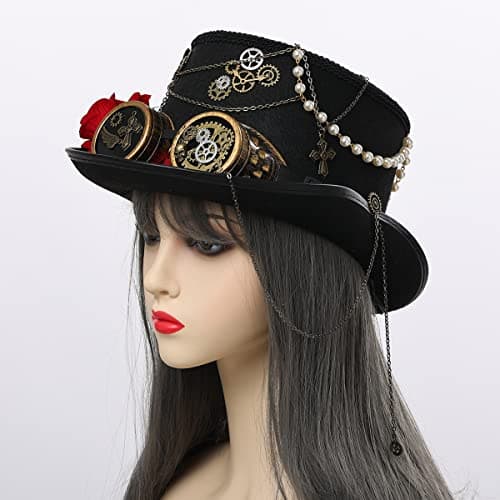 BLESSUME Steampunk Top Hat for Halloween Party