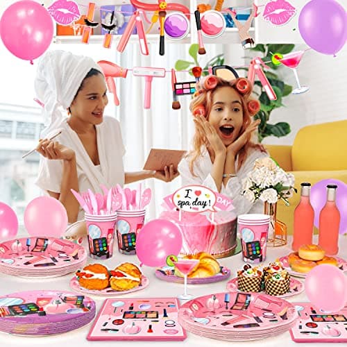 165pcs Makeup Theme Party Decorations Set for Birthday Party