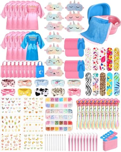 Suhine 10 Set Spa Party Supplies for Girls & Kids Birthday Favor Kit