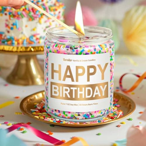 Vanilla Cream Birthday Candle for Women