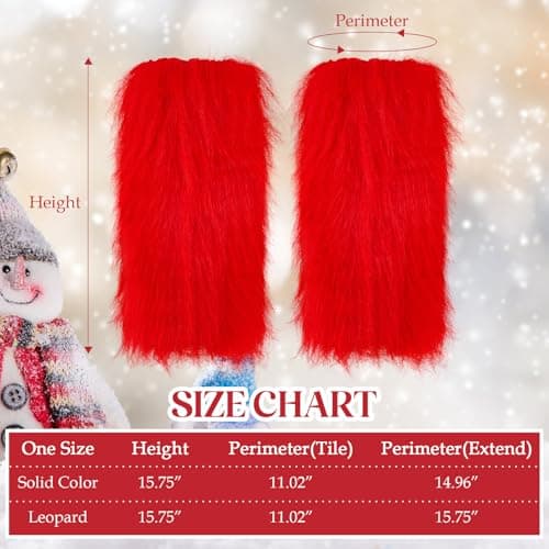 Century Star Warm Furry Leg Warmers for Women Halloween Costumes