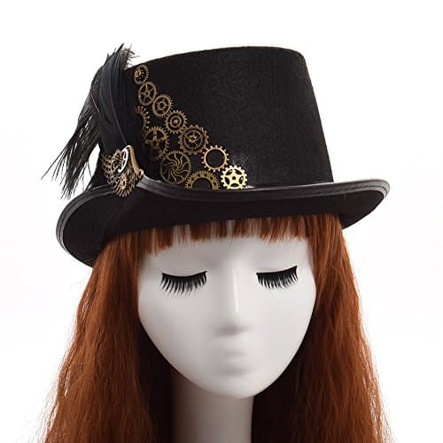GRACEART Steampunk Top Hats with Goggles for All