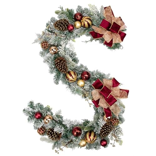 30" Artificial Winter Swag Garland with Pine Cones & Berry Clusters for Holiday Decoration