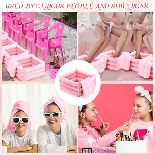 Light Pink 12PC Girls Foot Spa Kit & Towels for Spa Party Sleepovers