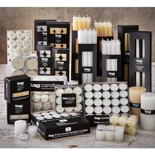 Chapel 3X12 White Pillar Unscented Paraffin Wax Candle Drip-Free 175 Hours Home Decor