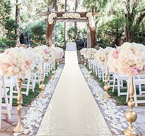 Sequin Aisle Runner for Wedding Ceremony Decorations