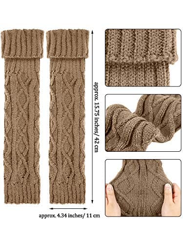 Satinior Women's Winter Cable Knit Leg Warmers