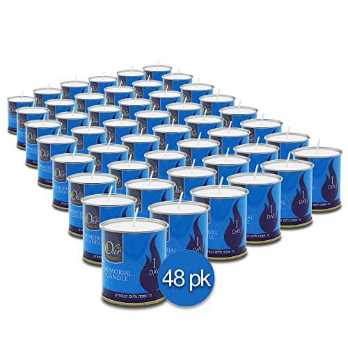 24-Hour Kosher Yahrzeit Candle for Memorial Day (Pack of 48)
