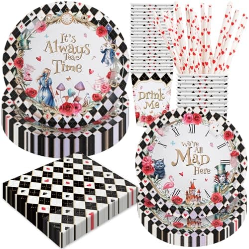 Spa Birthday Party Decorations, 120PCs Disposable Tableware | Relaxing Supplies for 24 Guests