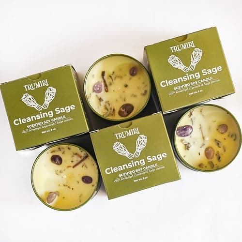Nag Champa 5oz Soy Candle - Natural Organic Aromatherapy for Home - Velas Aromáticas