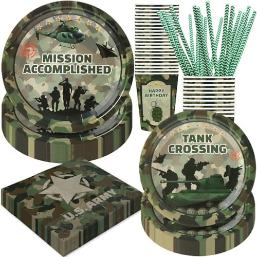 Spa Birthday Party Decorations, 120PCs Disposable Tableware | Relaxing Supplies for 24 Guests