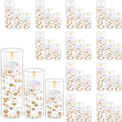 Shihanee 36 Set Glass Cylinder Vase for Centerpiece, Wedding Proposal