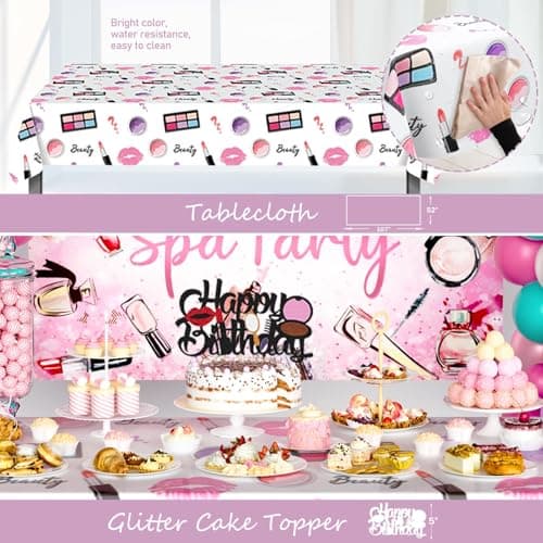 Pink Spa Birthday Party Decorations for Girls