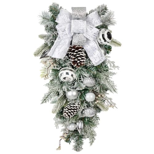 30" Artificial Winter Swag Garland with Pine Cones & Berry Clusters for Holiday Decoration