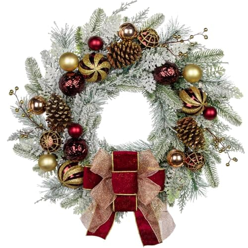 30" Artificial Winter Swag Garland with Pine Cones & Berry Clusters for Holiday Decoration