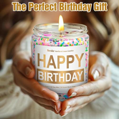 Vanilla Cream Birthday Candle for Women