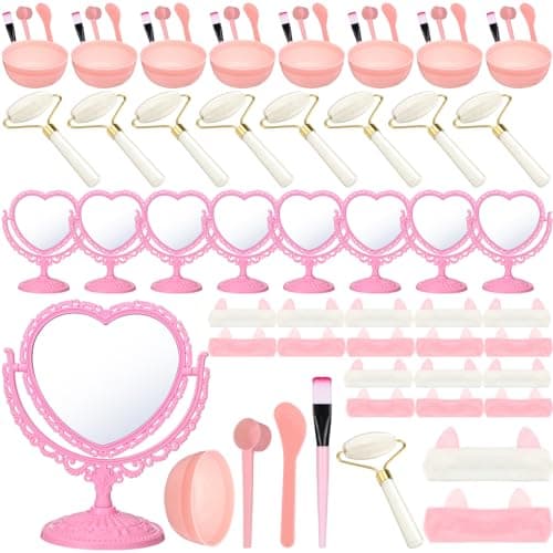 8 Set Spa Party Supplies: Mirrors, Roller, Mask Bowl, Headbandfavor