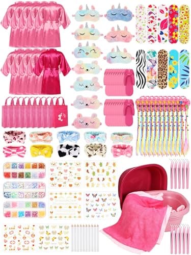 Suhine 10 Set Spa Party Supplies for Girls & Kids Birthday Favor Kit