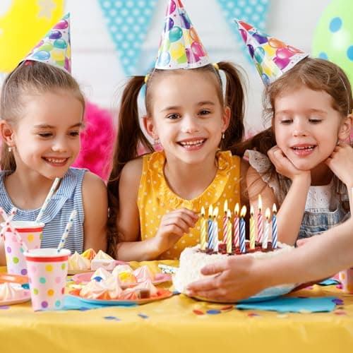 MTLEE Spiral Birthday Candles 4 Color, 288 Pcs for Cake Decorations