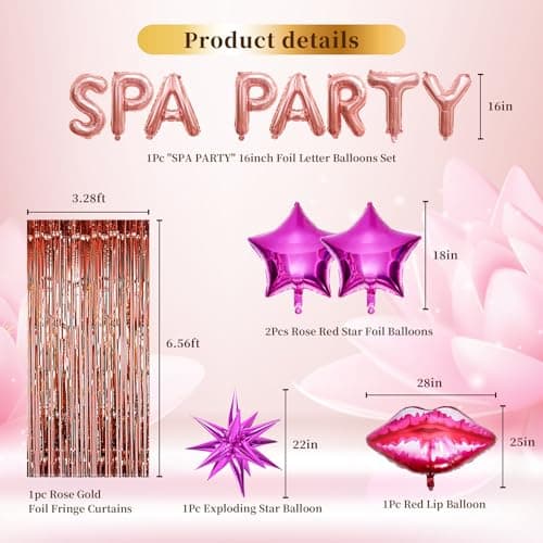 Spa Party Balloons and Decorations for Girls' Sleepovers