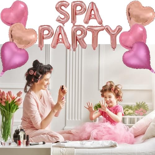 46 Piece Spa Theme Balloon Decorations for Birthday Parties and Sleepovers