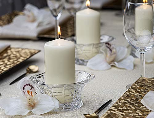 BOLSIUS 12 Unscented Ivory Pillar Candles - 43-Hour Dripless, Clean Burning for Weddings, Parties, and Special Occasions