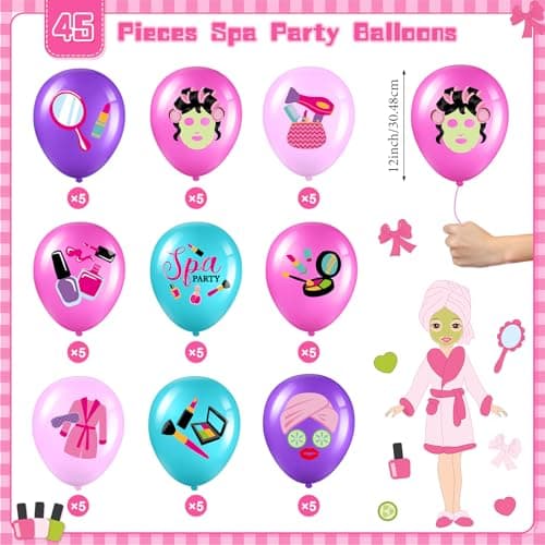 Censen 45 Piece Spa Latex Balloons Party Decoration Kit