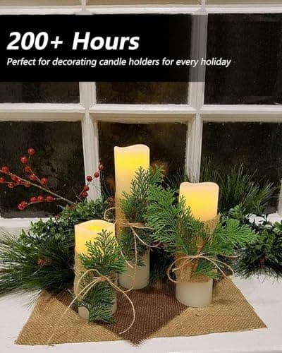 Salipt Flameless LED Flickering Candles Set of 10, White