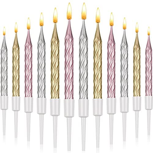 60 Pieces Birthday Candles for Birthday Party Cake Decorations