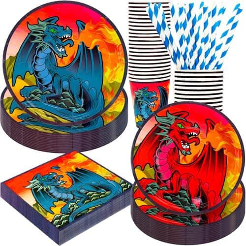 Spa Birthday Party Decorations, 120PCs Disposable Tableware | Relaxing Supplies for 24 Guests